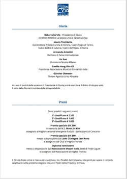Pagina 2 del bando di concorso XXIV 2025